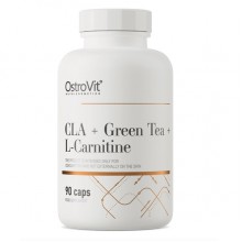 Жироспалювач OstroVit CLA+GREEN TEA+L-CARNITINE 90 Caps