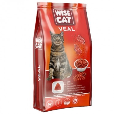  Wise Cat Veal Сухой корм для кошек Телятина, упаковка 400г