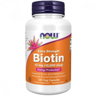 Биотин NOW Foods Biotin 10000 mcg 120 Veg Caps