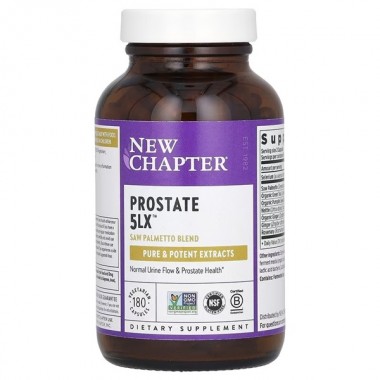 Комплекс для здоровья предстательной железы New Chapter Prostate 5LX, Holistic Prostate Support 180 Liquid Vcaps NCR-90069 Комплекс для здоровья предстательной железы New Chapter Prostate 5LX, Holistic Prostate Support 180 Liquid Vcaps NCR-90069