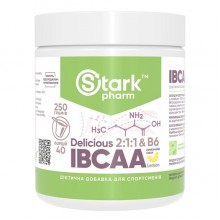 Аминокислота BCAA для спорта Stark Pharm Stark IBCAA 2:1:1 Delicious & B6 Powder 250 g /40 servings/ Лимон