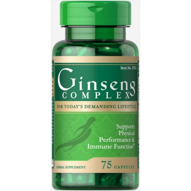Комплекс для профилактики нервной системы Puritan's Pride Ginseng Complex 75 Caps