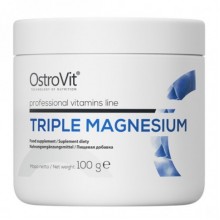 Микроэлемент Магний для спорта OstroVit Triple Magnesium 100 g /66 servings/ Pure