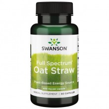 Тонизирующее средство Swanson Full Spectrum Oat Straw 400 mg 60 Caps