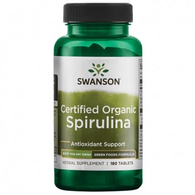 Спирулина Swanson Spirulina Certified Organic 180 Tabs