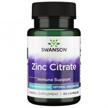 Микроэлемент Цинк Swanson Zinc Citrate 50 mg 60 Caps