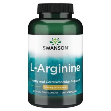 Аргинин Swanson L-Arginine 500 mg 200 Caps
