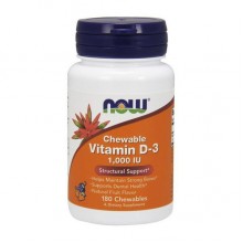 Витамин D NOW Foods Vitamin D-3 1000 IU Chewables 180 Chewables Natural Fruit Flavor