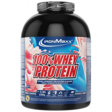 Протеин IronMaxx 100% Whey Protein 2350 g (банка) /47 servings/ Strawberry