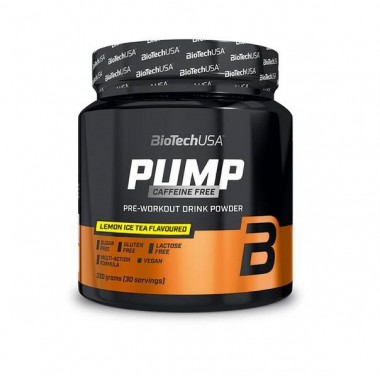 Комплекс до тренировки BioTechUSA Pump Caffeine free 330 g /30 servings/ Ice Tea Lemon
