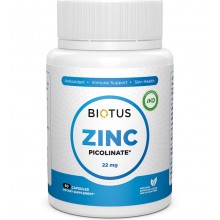 Микроэлемент Цинк Biotus Zinc Picolinate 22 mg 60 Caps BIO-530494