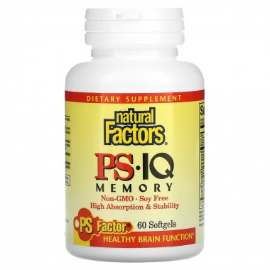 Комплекс для профилактики работы головного мозга Natural Factors PS - IQ Memory 60 Softgels