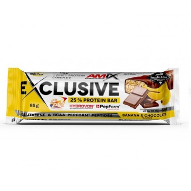 Протеиновый батончик Amix Nutrition Exclusive Protein Bar 85 g Banana Chocolate Протеиновый батончик Amix Nutrition Exclusive Protein Bar 85 g Banana Chocolate