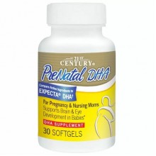 Омега 3 21st Century Prenatal DHA 30 Softgels