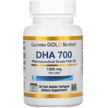 Омега 3 California Gold Nutrition DHA 700 Fish Oil 1000 mg 30 Fish Softgels Омега 3 California Gold Nutrition DHA 700 Fish Oil 1000 mg 30 Fish Softgels