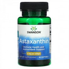 Астаксантин Swanson Astaxanthin 4 mg 60 Caps