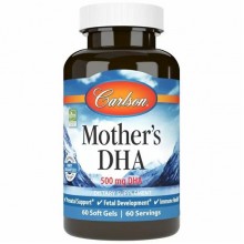 Омега 3 Carlson Labs Mother's DHA 500 mg 60 Soft Gels Омега 3 Carlson Labs Mother's DHA 500 mg 60 Soft Gels