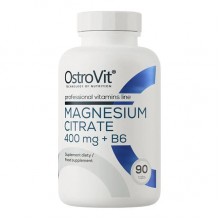 Микроэлемент Магний для спорта OstroVit Magnesium Citrate 400 mg + B6 90 Tabs Микроэлемент Магний для спорта OstroVit Magnesium Citrate 400 mg + B6 90 Tabs