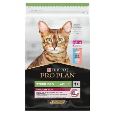  Purina Pro Plan Sterilised. С треской и форелью. Для стерилизованных кошек, 10кг