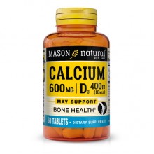 Витаминно-минеральный комплекс Mason Natural Calcium 600 mg Plus Vitamin D3 60 Tabs