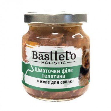  Basttet'o Holistic для собак 130г Кусочки филе телятины в желе