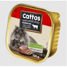 Cattos Паштет для кошек со вкусом говядины, 100 г Cattos Паштет для кошек со вкусом говядины, 100 г