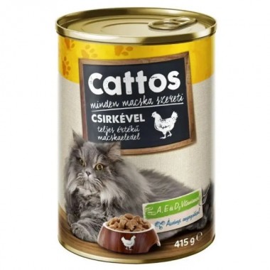  Cattos для кошек влажный корм с курятиной, 415 г