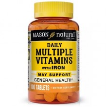Витаминно-минеральный комплекс Mason Natural Daily Multiple Vitamins With Iron 100 Tabs Витаминно-минеральный комплекс Mason Natural Daily Multiple Vitamins With Iron 100 Tabs