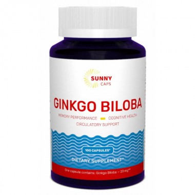 Гинкго Билоба Sunny Caps Ginkgo Biloba 20 mg 100 Caps