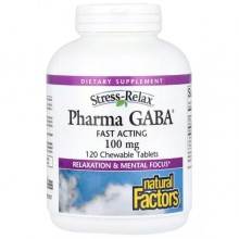 Аминокомплекс Natural Factors Stress-Relax Pharma GABA 100 mg 120 Chewable Tabs