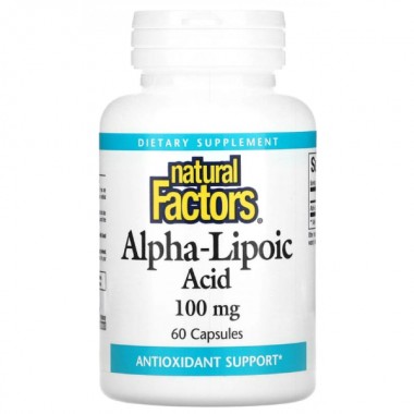Альфа-липоевая кислота Natural Factors Alpha-Lipoic Acid 100 mg 60 Caps