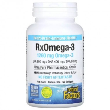 Омега 3 Natural Factors RxOmega-3 1260 mg 60 Softgels