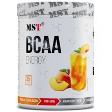 Аминокислота BCAA для спорта MST Nutrition BCAA Energy 315 g /35 servings/ Peach Ice Tea Аминокислота BCAA для спорта MST Nutrition BCAA Energy 315 g /35 servings/ Peach Ice Tea