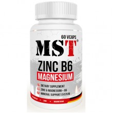 Витаминно-минеральный комплекс для спорта MST Nutrition Zinc B6 Magnesium 60 Veg Caps Витаминно-минеральный комплекс для спорта MST Nutrition Zinc B6 Magnesium 60 Veg Caps