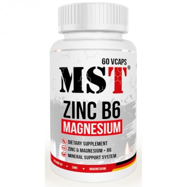 Витаминно-минеральный комплекс для спорта MST Nutrition Zinc B6 Magnesium 60 Veg Caps