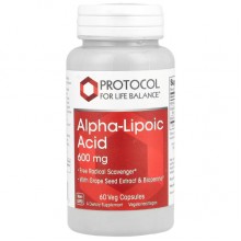Альфа-липоевая кислота Protocol for Life Balance Alpha-Lipoic Acid 600 mg 60 Veg Caps