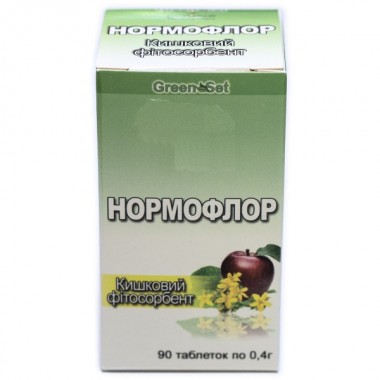 Улучшение работы кишечника GreenSet Нормофлор - Кишечный фитосорбент 90 таблеток