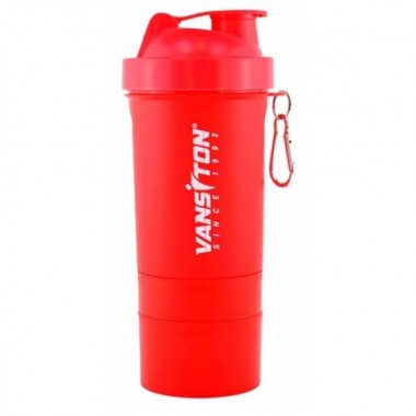 Шейкер Vansiton Shaker 3in1 (500+200+150) 500 ml Red