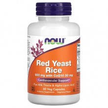 Красный рис NOW Foods Red Yeast Rice & CoQ10 60 Veg Caps