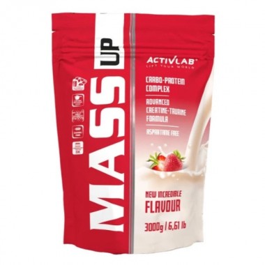Гейнер Activlab Mass Up 3000 g /30 servings/ Strawberry