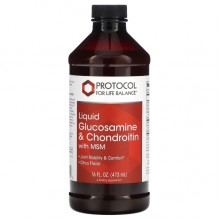Препарат для суставов и связок Protocol for Life Balance Liquid Glucosamine & Chondroitin with MSM 473 ml /32 servings/