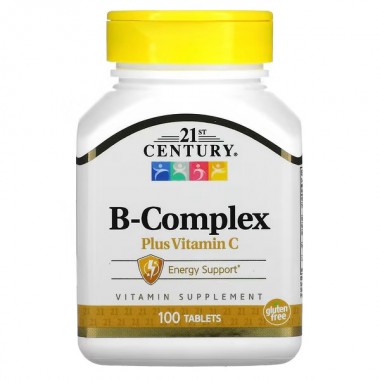 В комплекс 21st Century B Complex Plus Vitamin C 100 Tabs