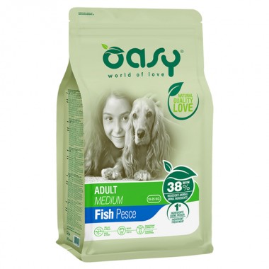  OASY LIFESTAGE Adult Medium рыба  3 кг