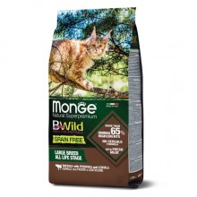 Сухой корм для котов Monge Cat Bwild Grain Free буйвол (для кошек крупных пород с 2-х месяцев) 1,5 К