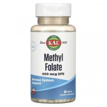 Фолиевая кислота KAL Methyl Folate 400 mcg 90 Tabs Фолиевая кислота KAL Methyl Folate 400 mcg 90 Tabs