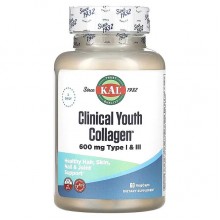 Коллаген KAL Clinical Youth Collagen, Type I&III 600 mg 60 Veg Caps
