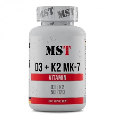 Витамин D3+K2 для спорта MST Nutrition Vitamin D3 + K2 MK7 60 Softgels