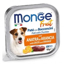 Влажный корм для собак Monge Dog Wet FRUIT утка с апельсином 0,1 Кг Влажный корм для собак Monge Dog Wet FRUIT утка с апельсином 0,1 Кг