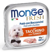 Влажный корм для собак Monge Dog Wet FRESH индейка 0,1 Кг