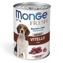 Влажный корм для собак Monge Dog Wet FRESH телятина 0,4 Кг